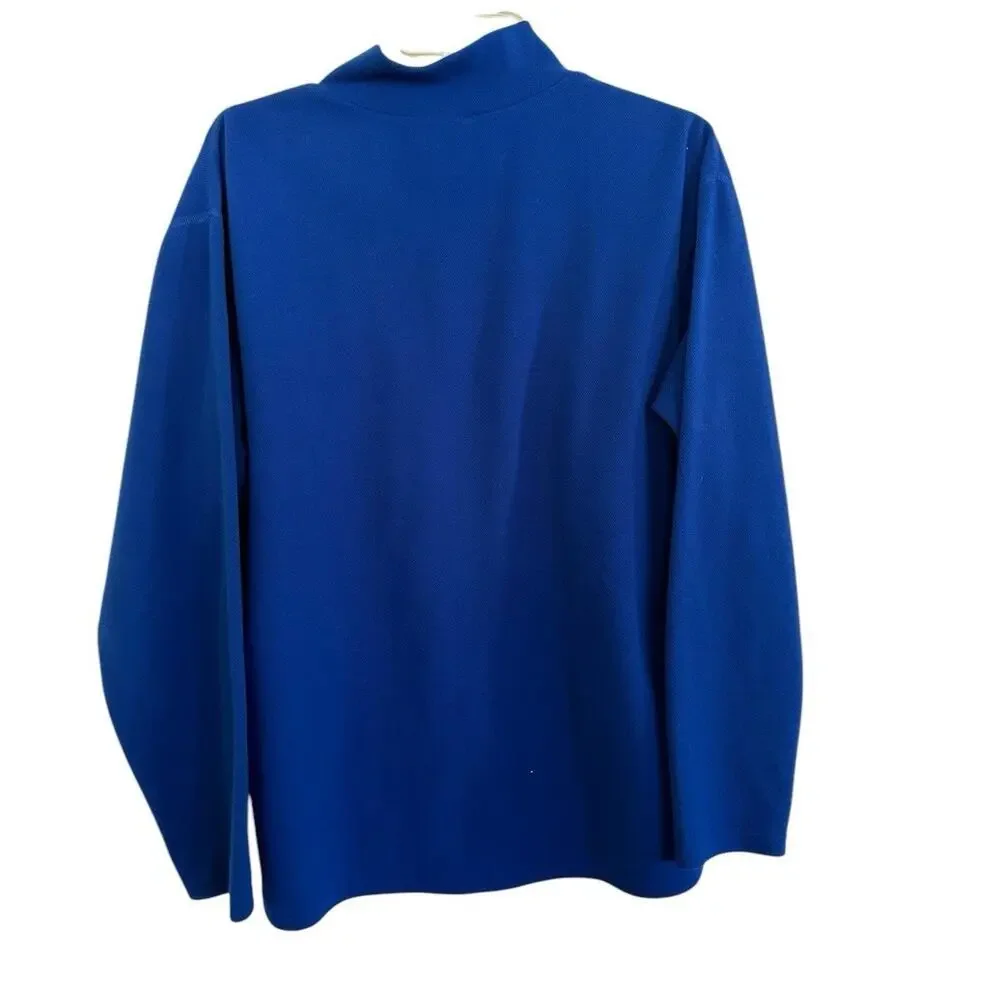 The North Face Sweater Pullover Mens Medium Mid Layer Knit 1/4 Zip Blue
